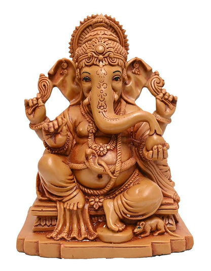 KariGhar Ganesh Ji/Ganpati Bappa 5.5 Inches Idol Perfect For Home/Puja Ghar/Decoration & Gifting - HalfPe