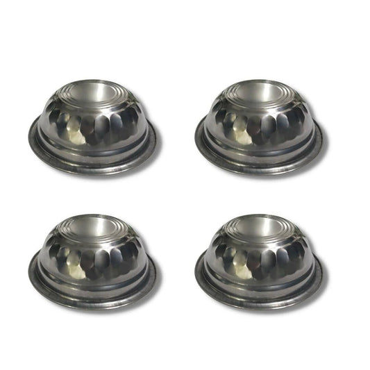 SHINI LIFESTYLE Katori, Vegetable Bowl, Stainless Steel Soup Bowl (Silver, Pack of 4) - HalfPe