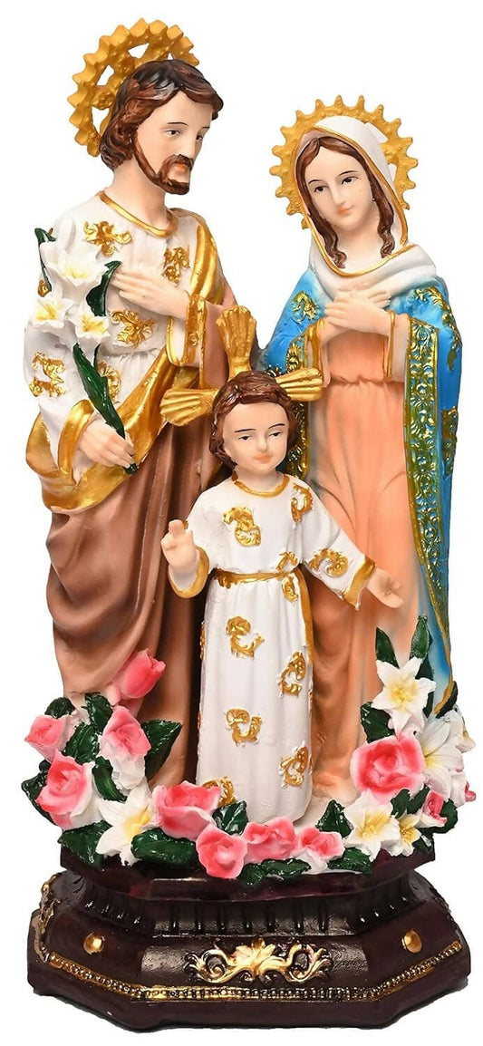 KariGhar The Holy Family Catholic Idol for Home/Living Room/Prayer Room/Decoration & Gifting (4 x 5.5 x 12 inches) - HalfPe