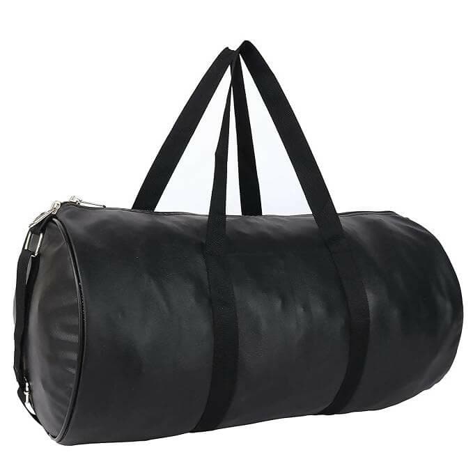 Unisex Black Textured Medium GYM Bag - HalfPe