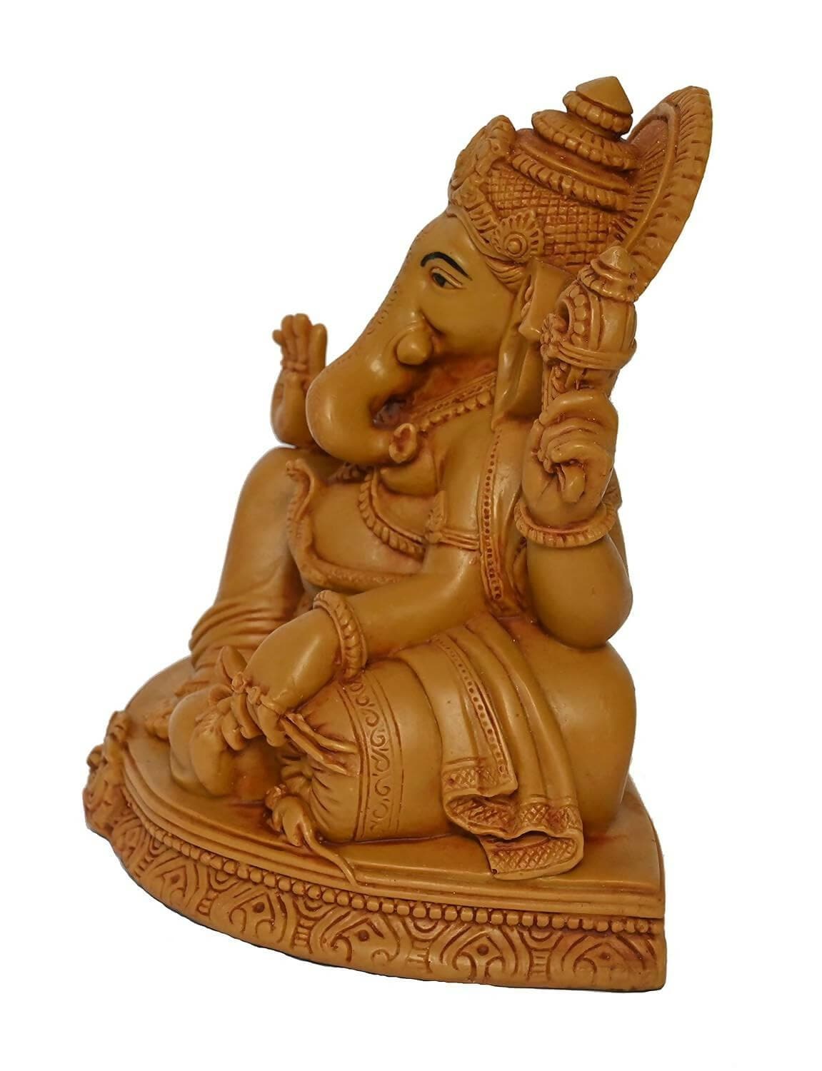 KariGhar Polyresin Aasan Ganesh Ganpati Bappa Idol For Home | Housewarming - HalfPe