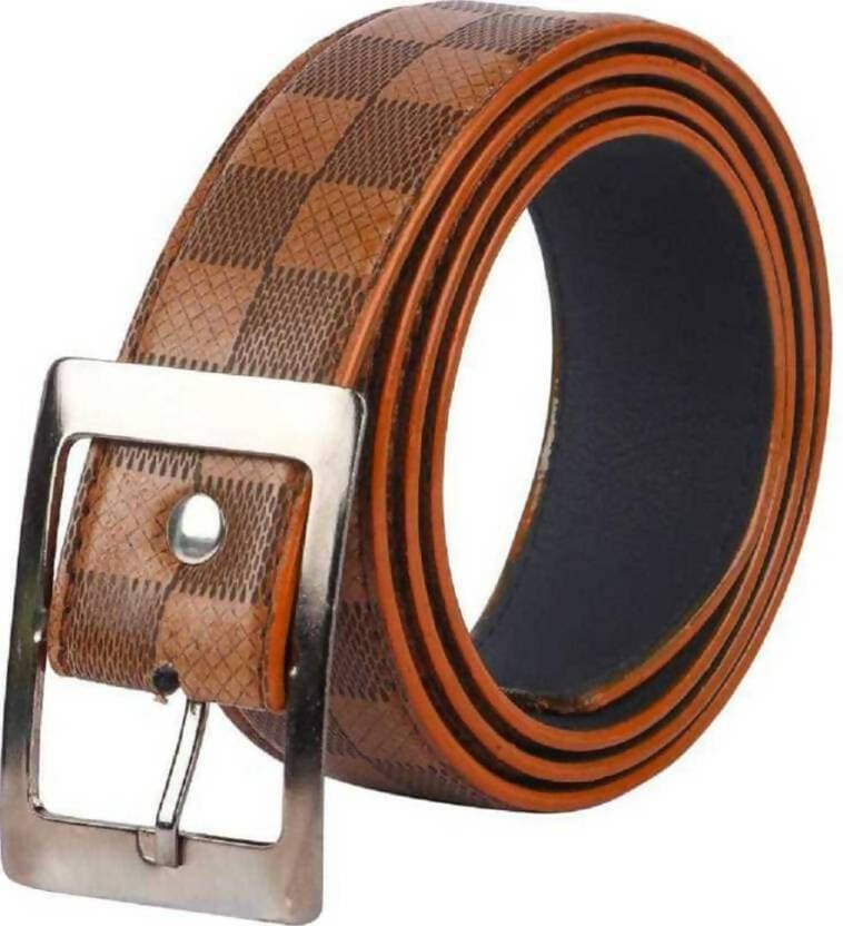 Men Tan Artificial Leather Belt (48) - HalfPe