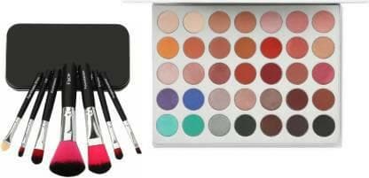 Bingeable HDA The Jaclyn Hill Eyeshadow Palette - 35 Colors Shimmer and Matte Shades& 7 Pcs Makeup Brush Set (2 Items in the set) - HalfPe