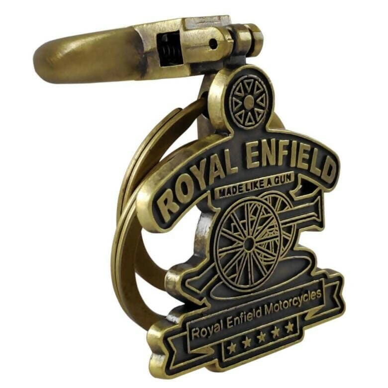 Royal Enfield Bullet Classic Golden Keychain - HalfPe