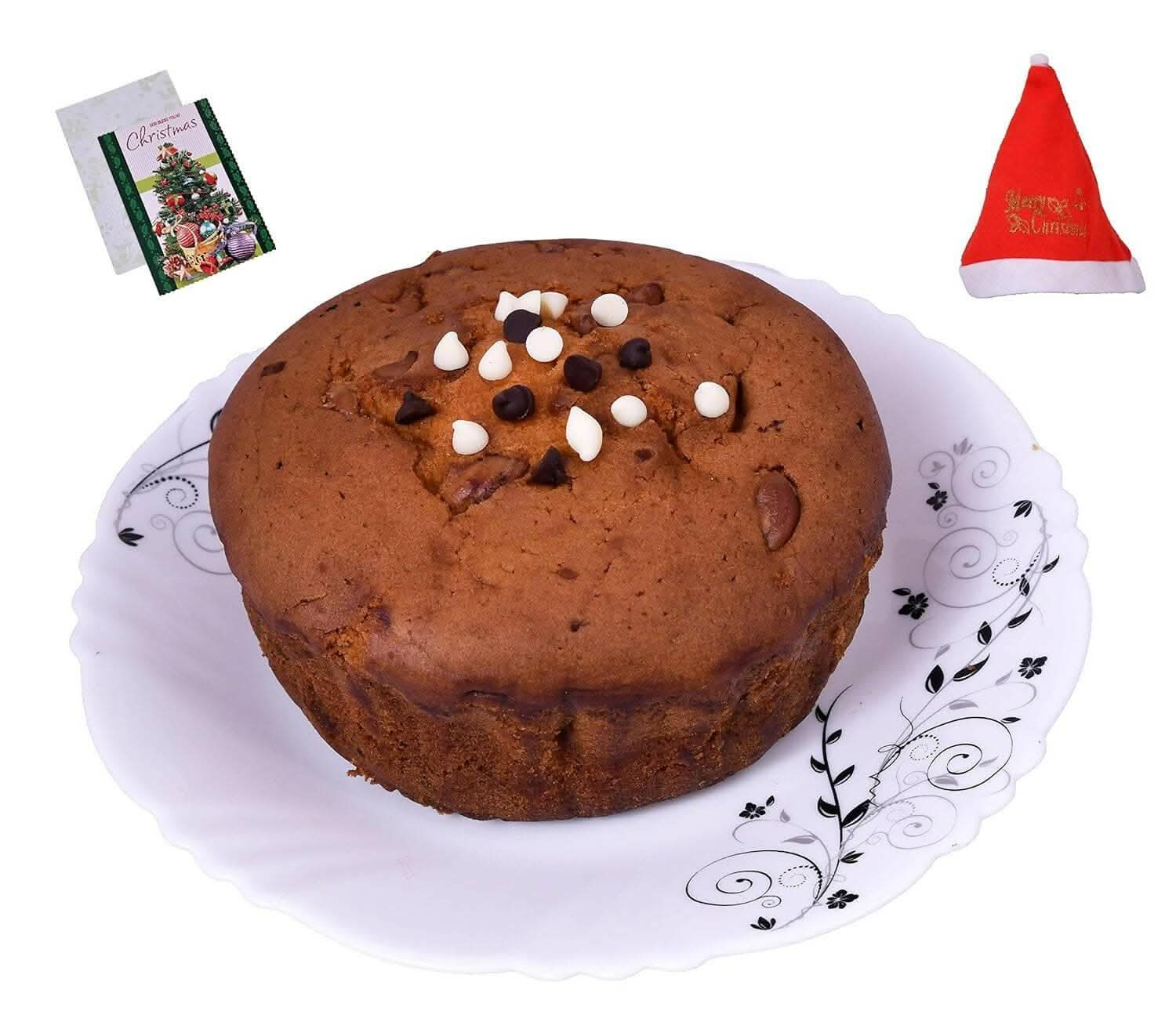MANTOUSS Christmas Gift of Cake-Christmas Plum Cake(300gms) + Christmas Card - HalfPe