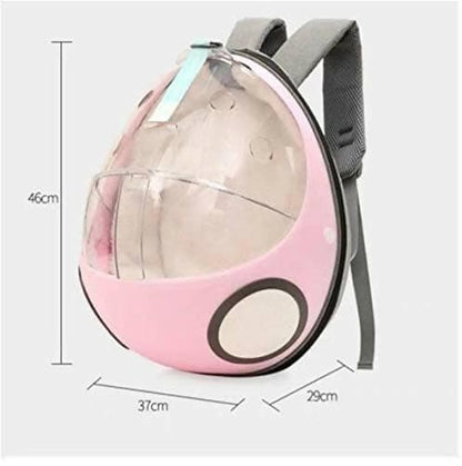 PetGains PGHC Egg-Shaped pet Travel Backpack Carrier (Purple) - HalfPe