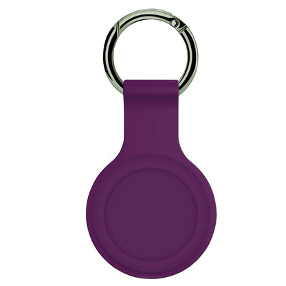 SQUIF Silicone Key Ring Holder Case Cover Compatible for Apple Airtag (Purple) - HalfPe