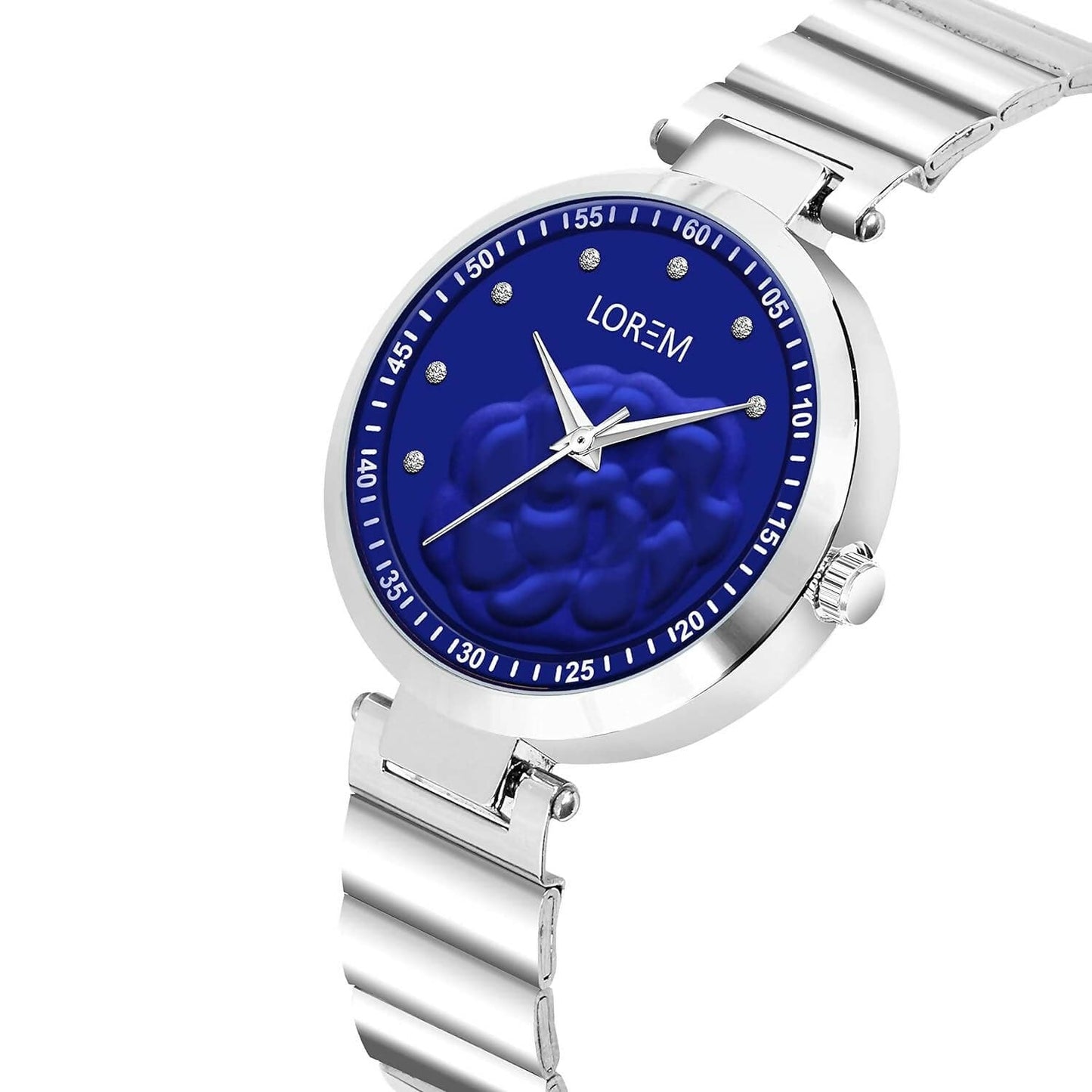 LOREM Blue Fancy Analog Watch For Women - HalfPe