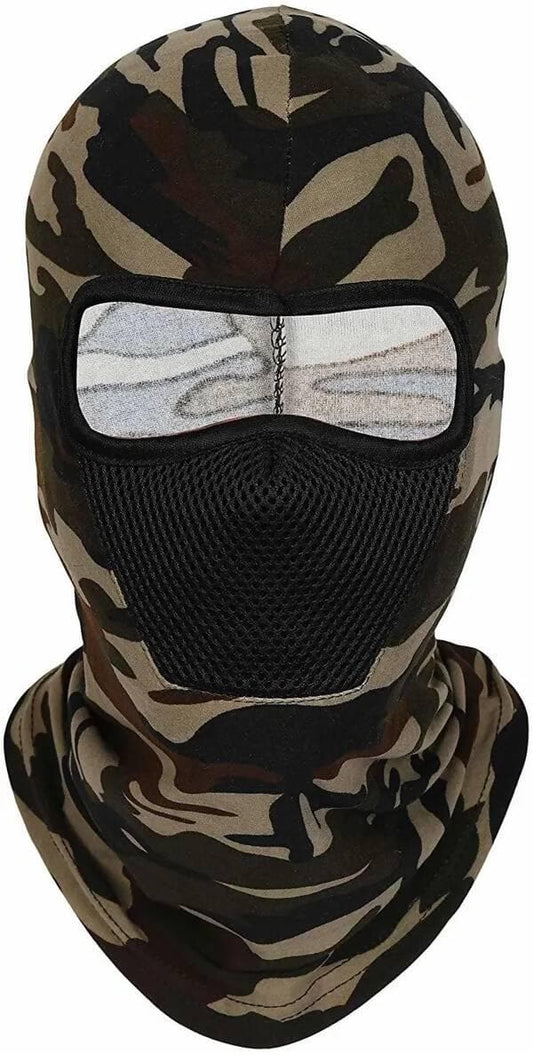 Green Bike Face Mask for Men (Size: Free, Balaclava) - HalfPe