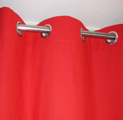 Lushomes curtains 9 feet long, Cotton Curtains, Door Curtains, Red Plain Cotton Curtains for Living Room/Home with 8 Eyelets for Long Door (54x108 Inches) - HalfPe