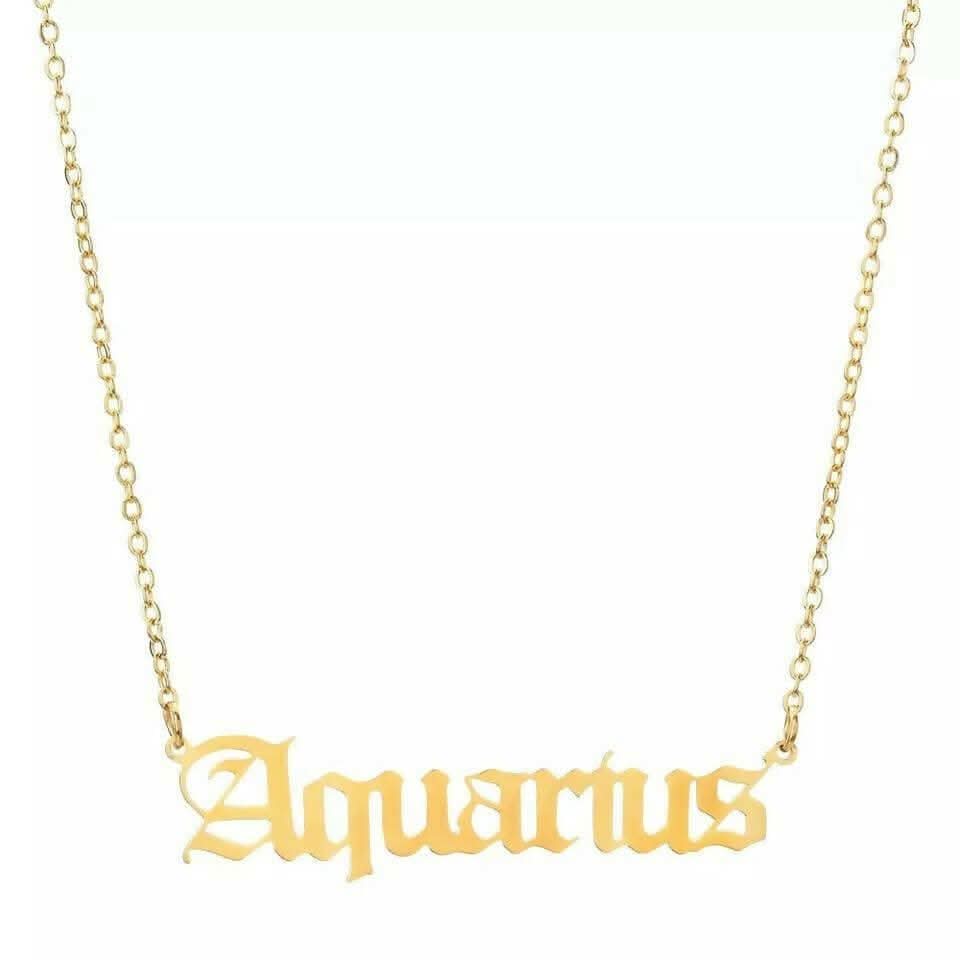 Pinapes Zodiac Pendant Symbol Zodiac Sign Necklace For Women & Girls - HalfPe