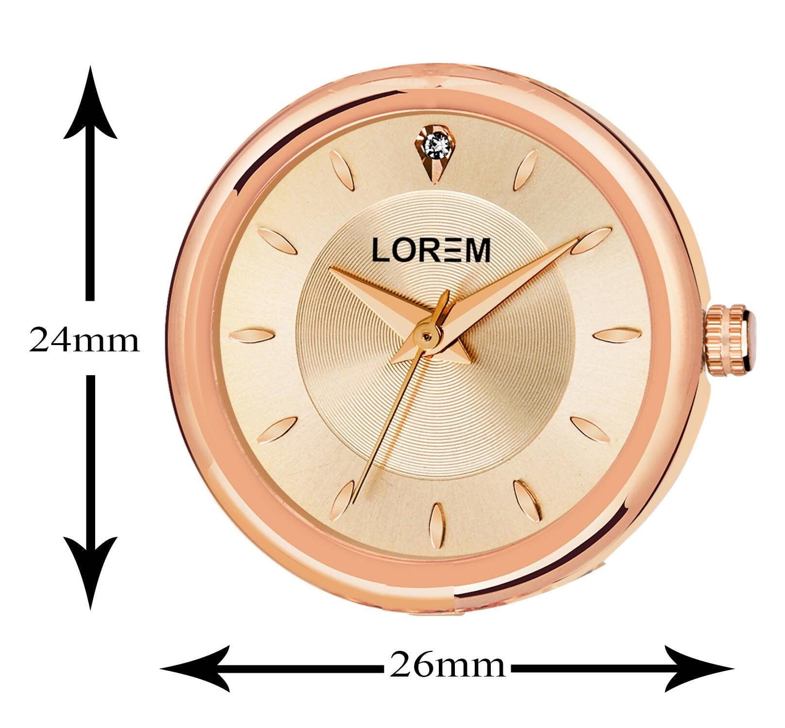 LOREM Rose Gold Brass Designer Analog Watch For Women LR256 - HalfPe