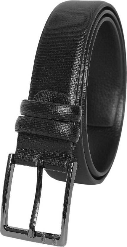 Men Casual Party Black Genuine Leather Belt - HalfPe