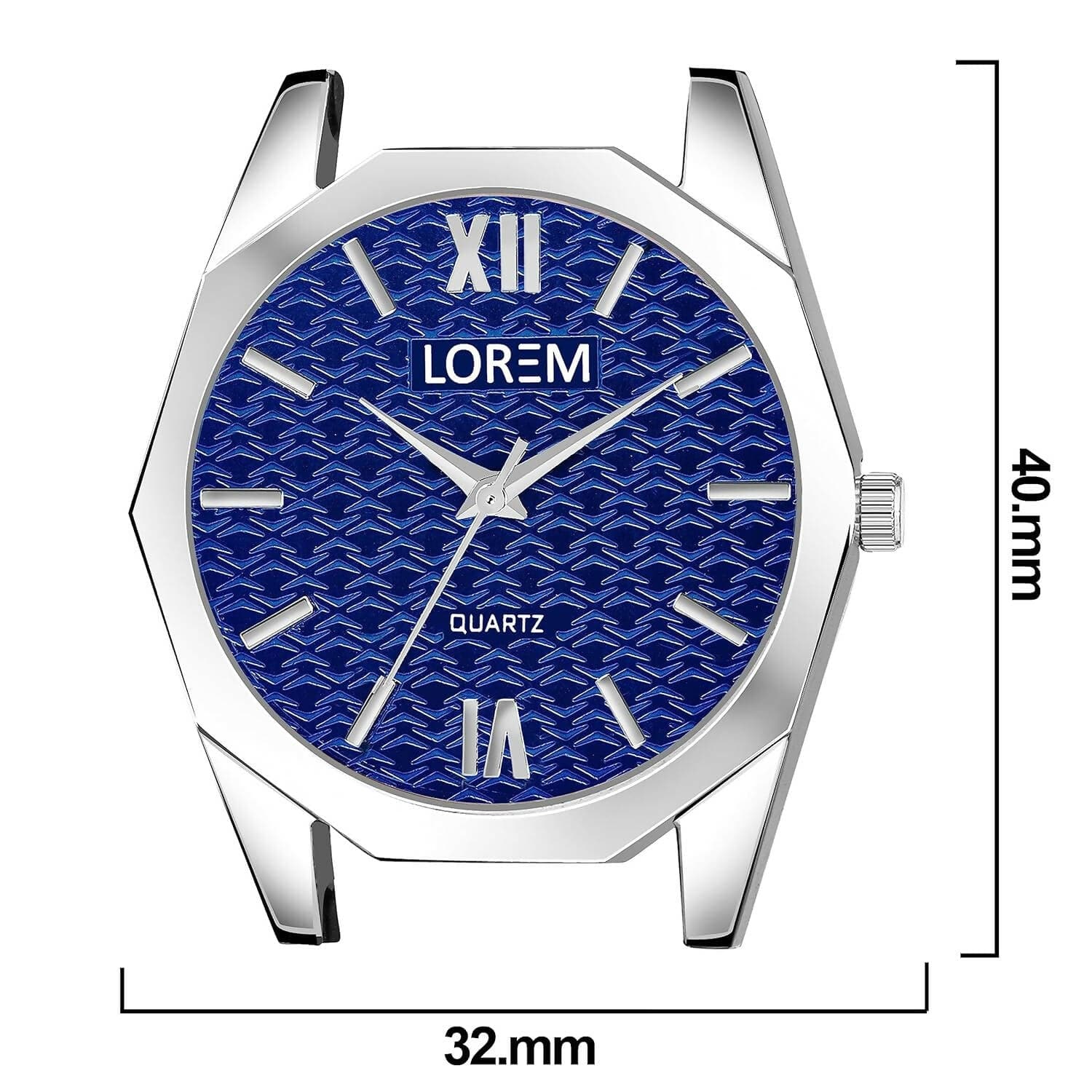 LOREM Blue 3d embossed Dial Analog Watch For Women LR333 - HalfPe