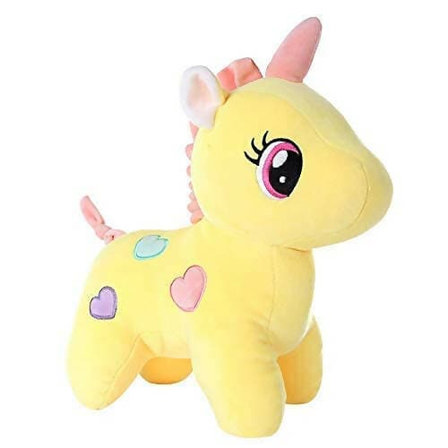 AVSHUB Soft Toys Unicorn Soft Toy for Kids (25 cm, Yellow) - HalfPe