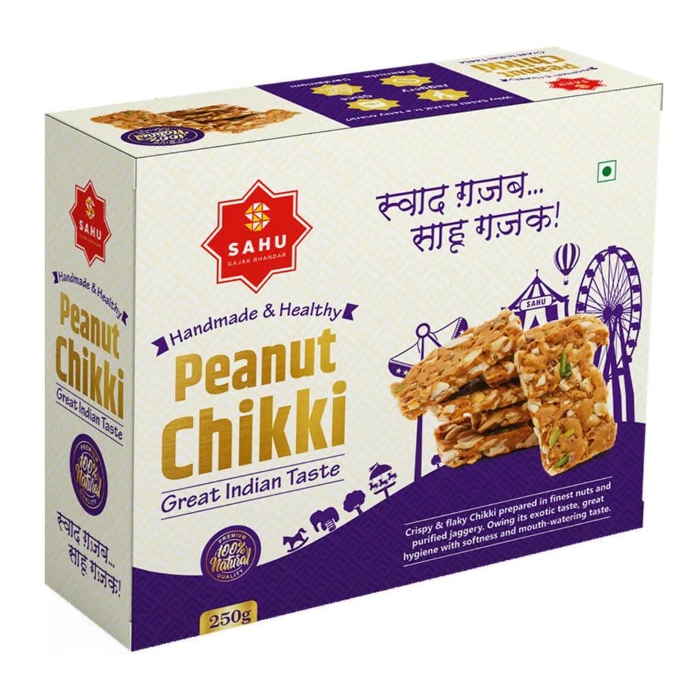 Sahu Gajak Bhandar Peanut Chikki 250 Grams - HalfPe