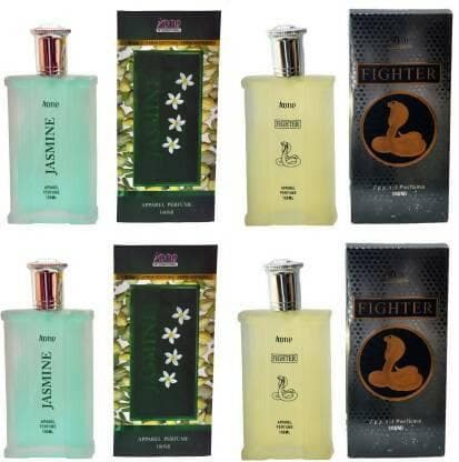 Aone Jasmine and Fighter Perfume 100ML Each (Pack of 4) Eau de Parfum - 400 ml (For Men) - HalfPe