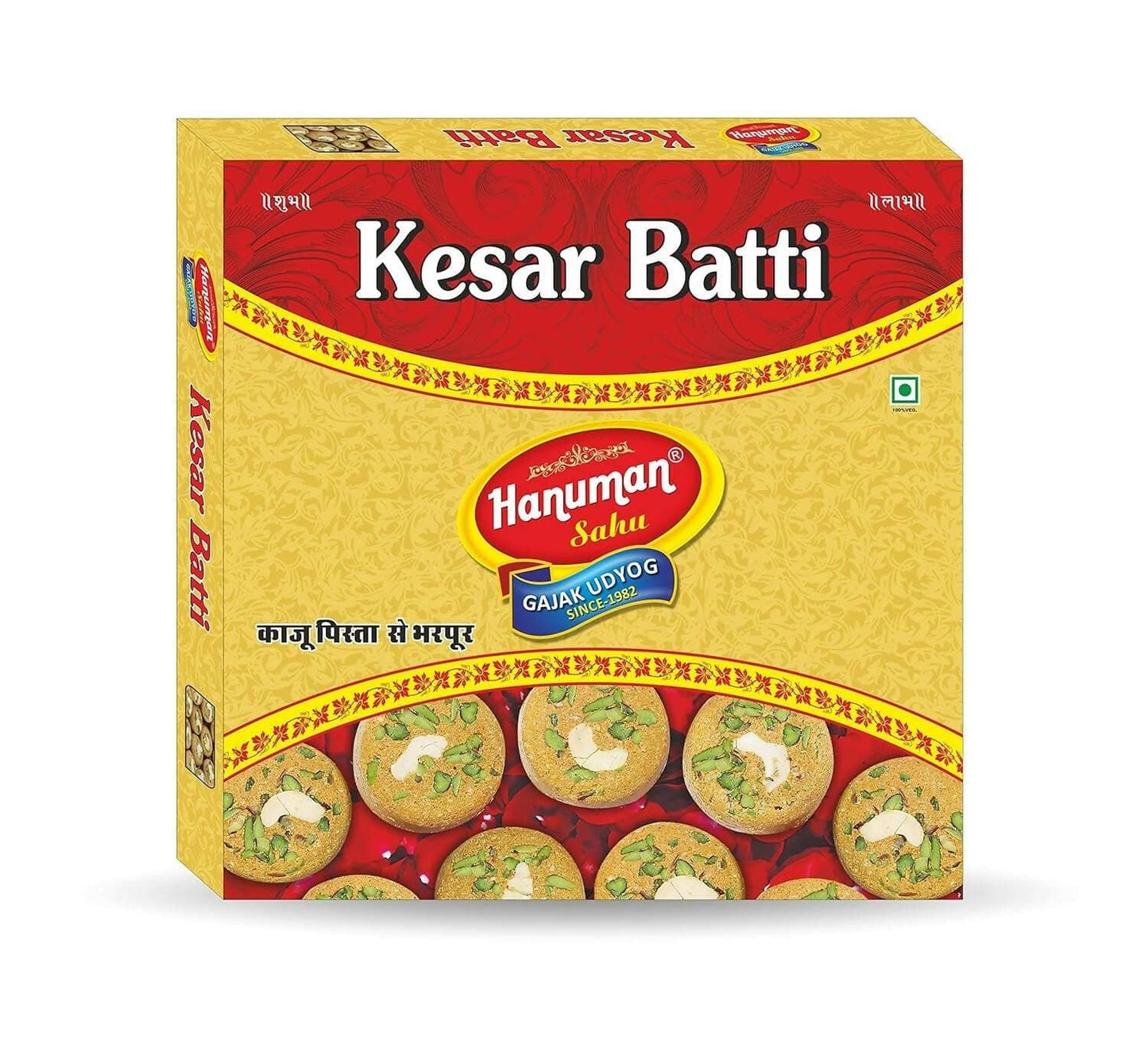 HANUMAN SAHU GAZAK UDYOG Rajasthani Homemade Kaju Pista Kesar Bhatti Traditional Dry Fruits Gazzak Healthy Snacks No Added Preservatives and Colors and Flavors (500 Gm) - HalfPe