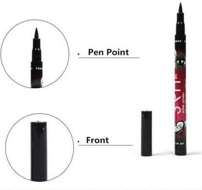 INDIANA HUDA 8 PCS (36H) Waterproof Liquid Eyeliner Make Up Beauty,Longlast Eye Liner Pencil 24 ml (BLACK) - HalfPe