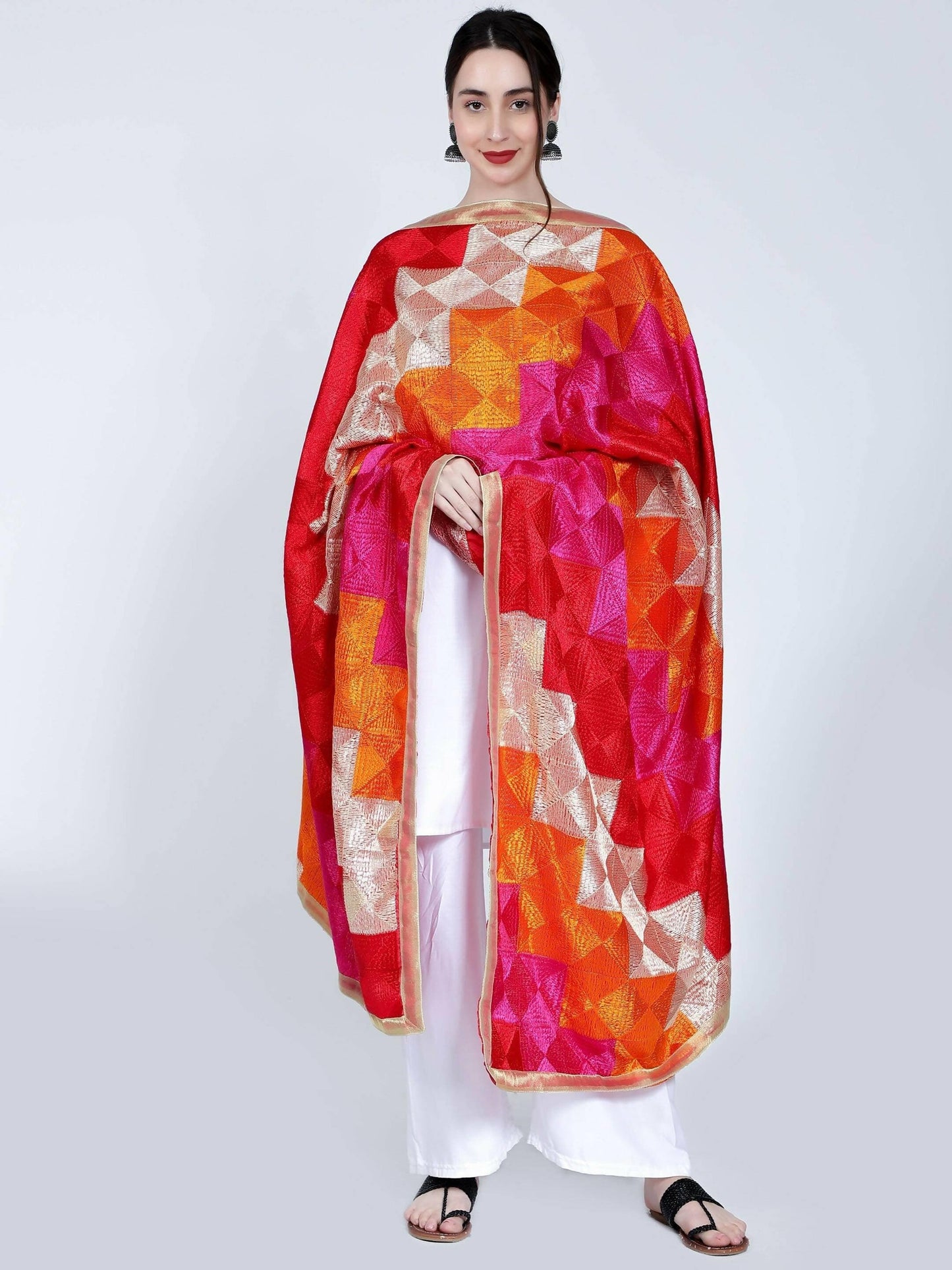 Phulkari Bagh Dupatta (Multicoloured) - HalfPe