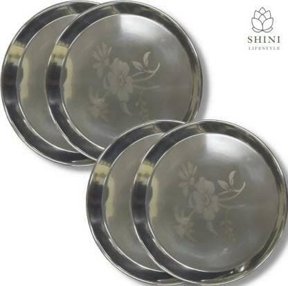 SHINI LIFESTYLE Plate, khumcha Thali, Light weight 30cm dinner plate 4pc Dinner Plate (Pack of 4) - HalfPe