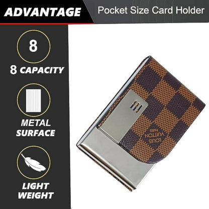 VL check Rock Card holder (Brown) - HalfPe