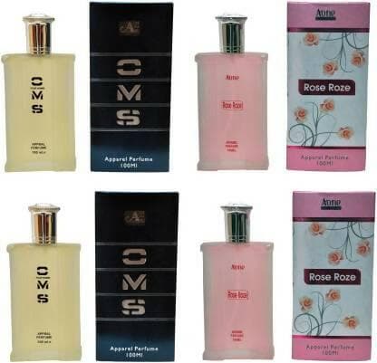 Aone CMS and Rose Roze Perfume for men 100ml each (pack of 4, 400ml) - HalfPe