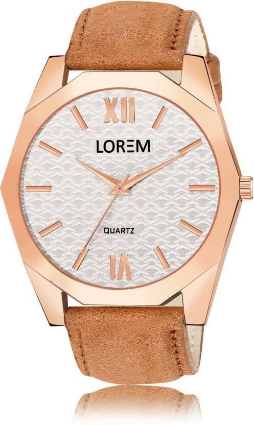 LOREM White 3d embossed Dial Analog Watch For Women LR331 - HalfPe