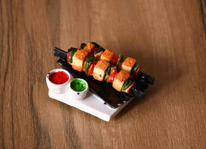 Paneer Tikka Miniature Food Fridge Magnet - HalfPe