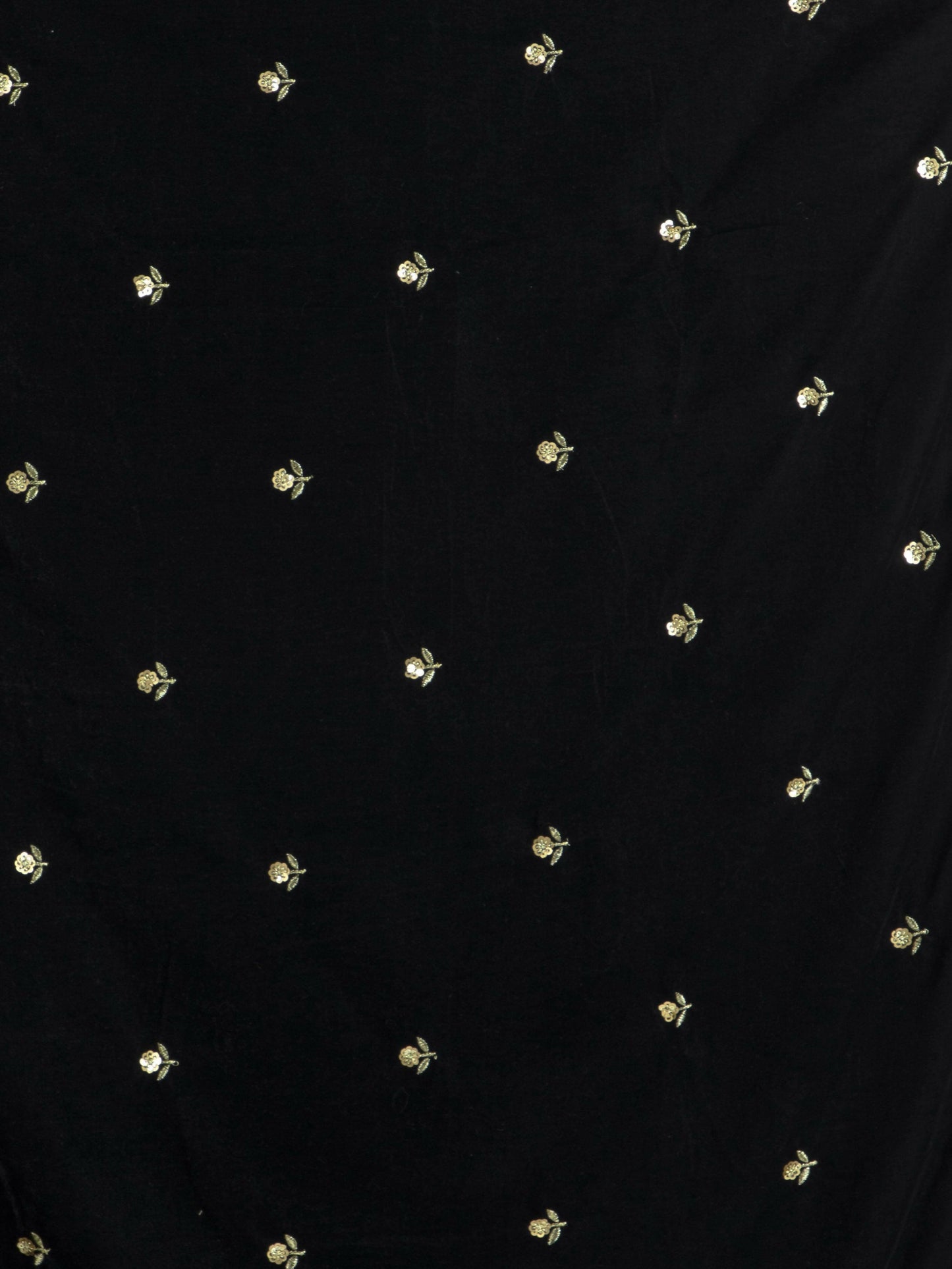 Embroidered Velvet Shawl Dupatta(Black) - HalfPe