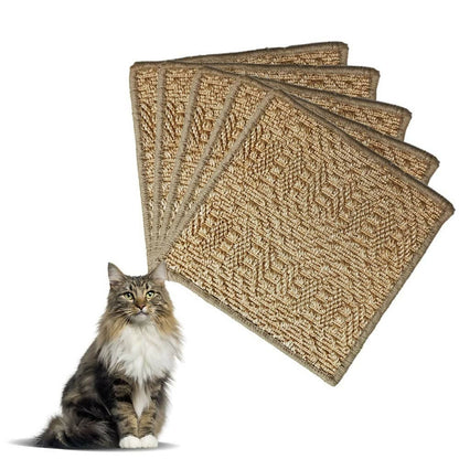 Mats Avenue Multi Use Sisal Cat Scratch Pad Honey Color 30X30 cm Small (Set of 5) - HalfPe