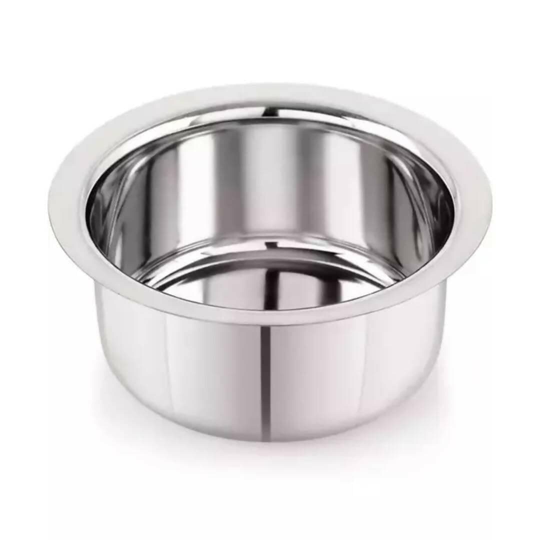 SHINI LIFESTYLE Stainless Steel Bhagona, Patila, Milk Pot 20cm with Loha Tawa - HalfPe