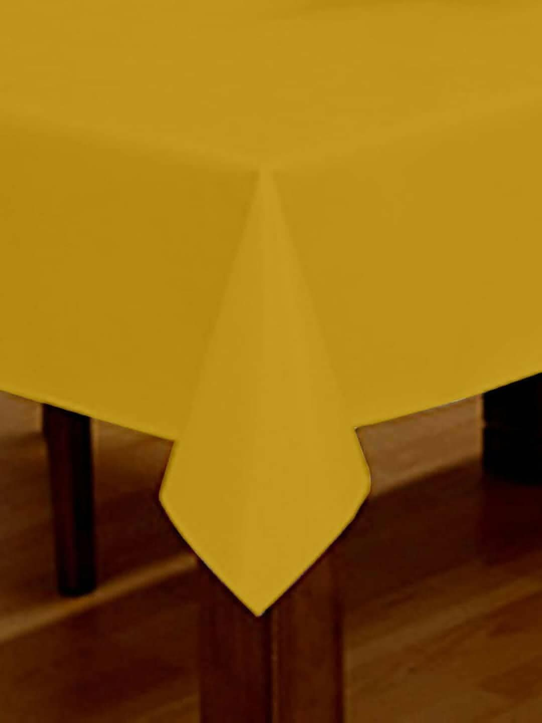 Lushomes Dining Table Cover 6 Seater, Classic Plain Dining Table Cover Cloth (Size 60 x 70”, 6 Seater Table Cloth) (Yellow) - HalfPe