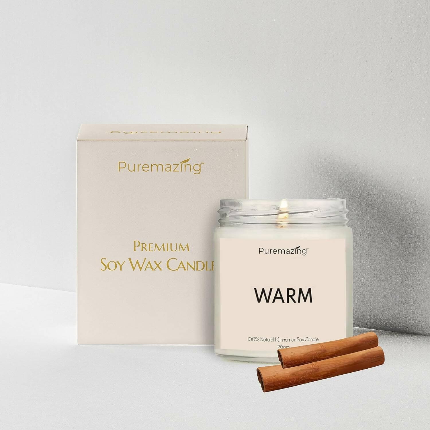 IMVELO GREEN YOUR HYGIENE Puremazing 100% Soy Wax Candle 30hrs Burn Time - HalfPe