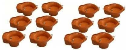 Water sensor Led Diya (Brown - Pack of 12) - HalfPe