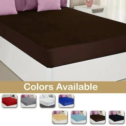 Mattress Protector Coffee Waterproof Cover for Single Bed (72 x 48 inch) - HalfPe