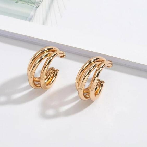 Pinapes New Style Triple Hoop Earrings - HalfPe