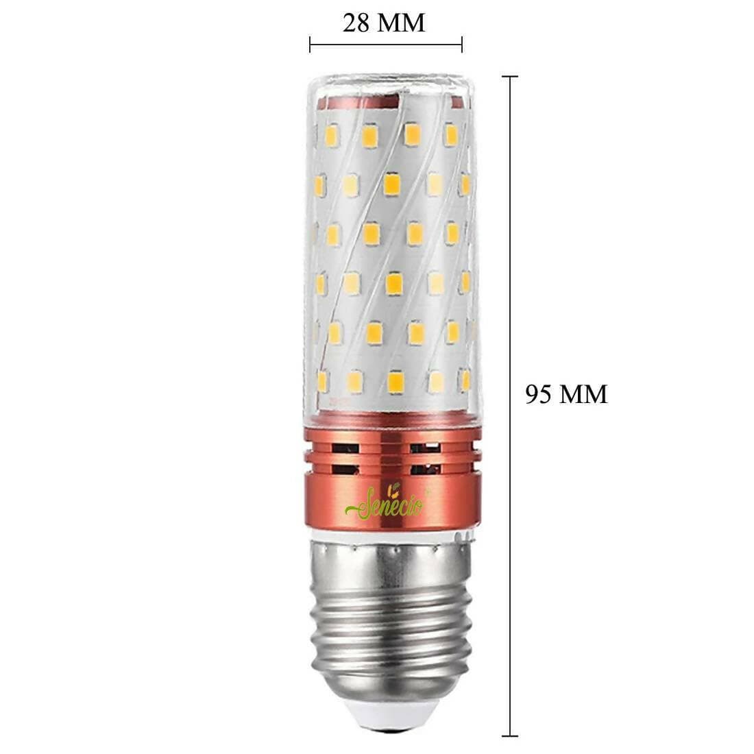 SENECIO Premium Decorative Candle LED Light Bulb 16W E 27 Plug - HalfPe