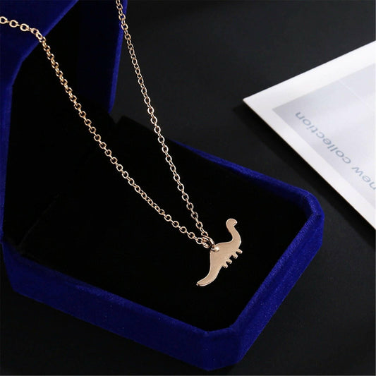 Pinapes Stylish Dinosaur Layered Gold Plated Stunning Necklace for Women/Girls - HalfPe