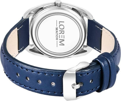 LOREM Blue Stylish Dial Analog Watch For Women LR327 - HalfPe