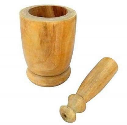 Wooden Crusher Mortar and Pestle Set - HalfPe