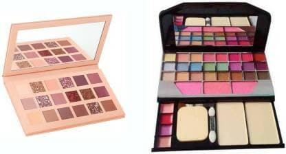 Bingeable High Pigmentation Nude Edition Eye Shadow Palette with Makeup Kit - HalfPe