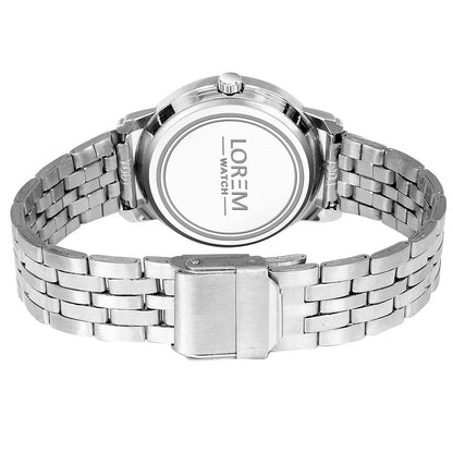 LOREM Black Standard Analog Watch For Women LR320 - HalfPe