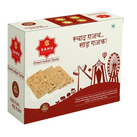 SAHU GAJAK BHANDAR Double Mazza Chikki (500g) - HalfPe