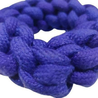 Petology Braided Cotton Ring Dog Chew Toy for Small and Medium Breeds (Red,Blue) - HalfPe