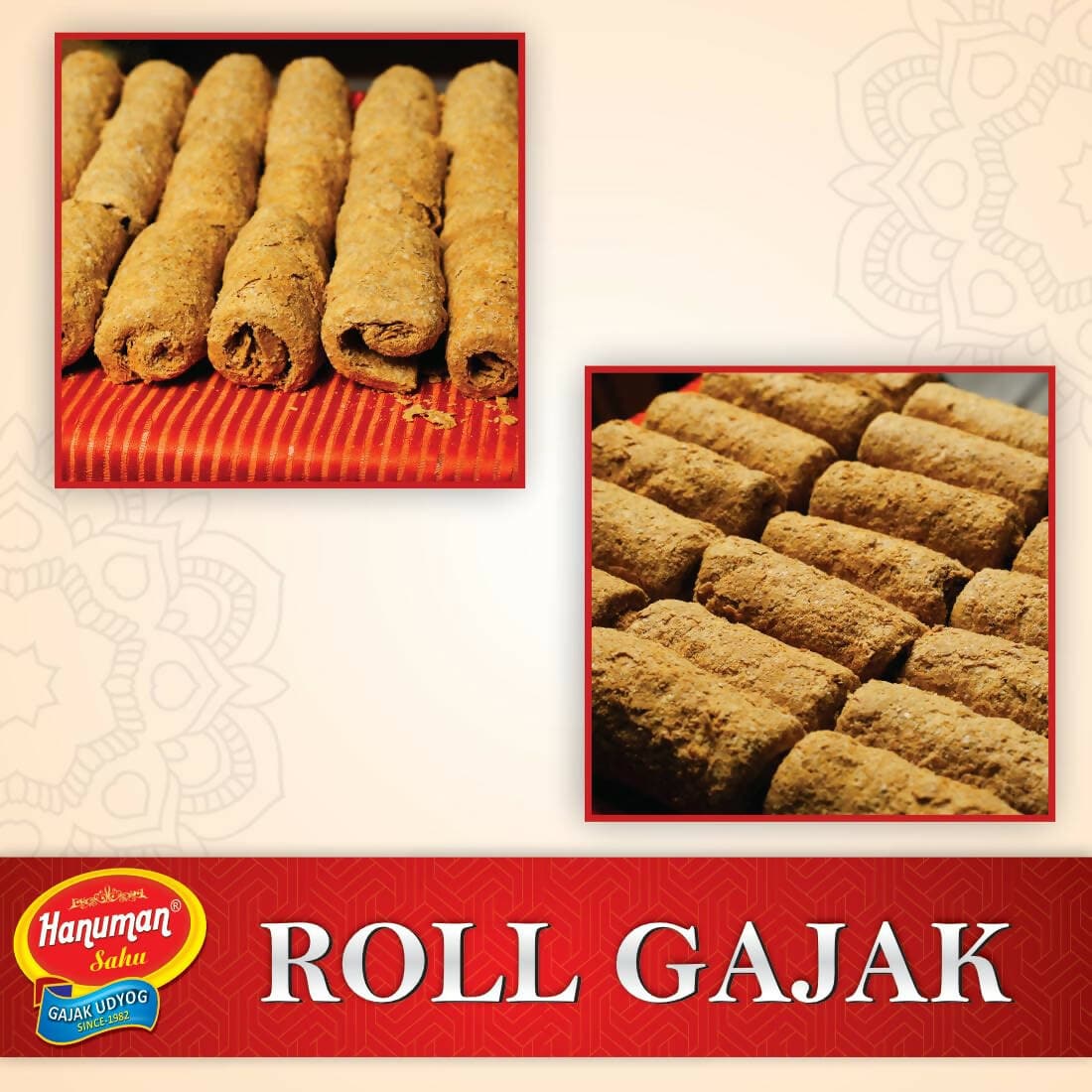 HANUMAN SAHU GAJAK UDYOG Special Roll Gajak (Soft & Crunchy Gajak) Khasta Gajak, Seasame Seeds (500 GM) - HalfPe