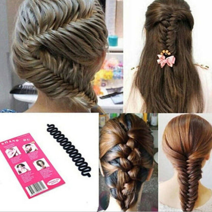 SENECIO 1 Dozen Wholesale Pack DIY Twist Fishtail French Braider As seen on TV Hair Clip, Bun Stick - HalfPe