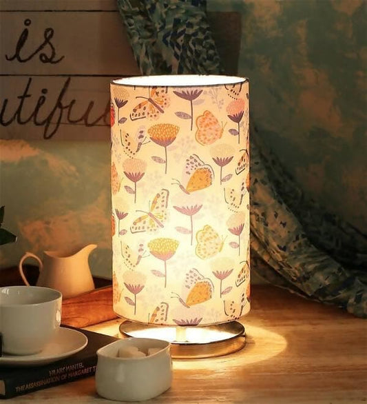 Butterfly On Flower Round Lamp - HalfPe