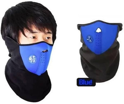 Blue Bike Face Mask for Men & Women (Size: Free, Balaclava) - HalfPe