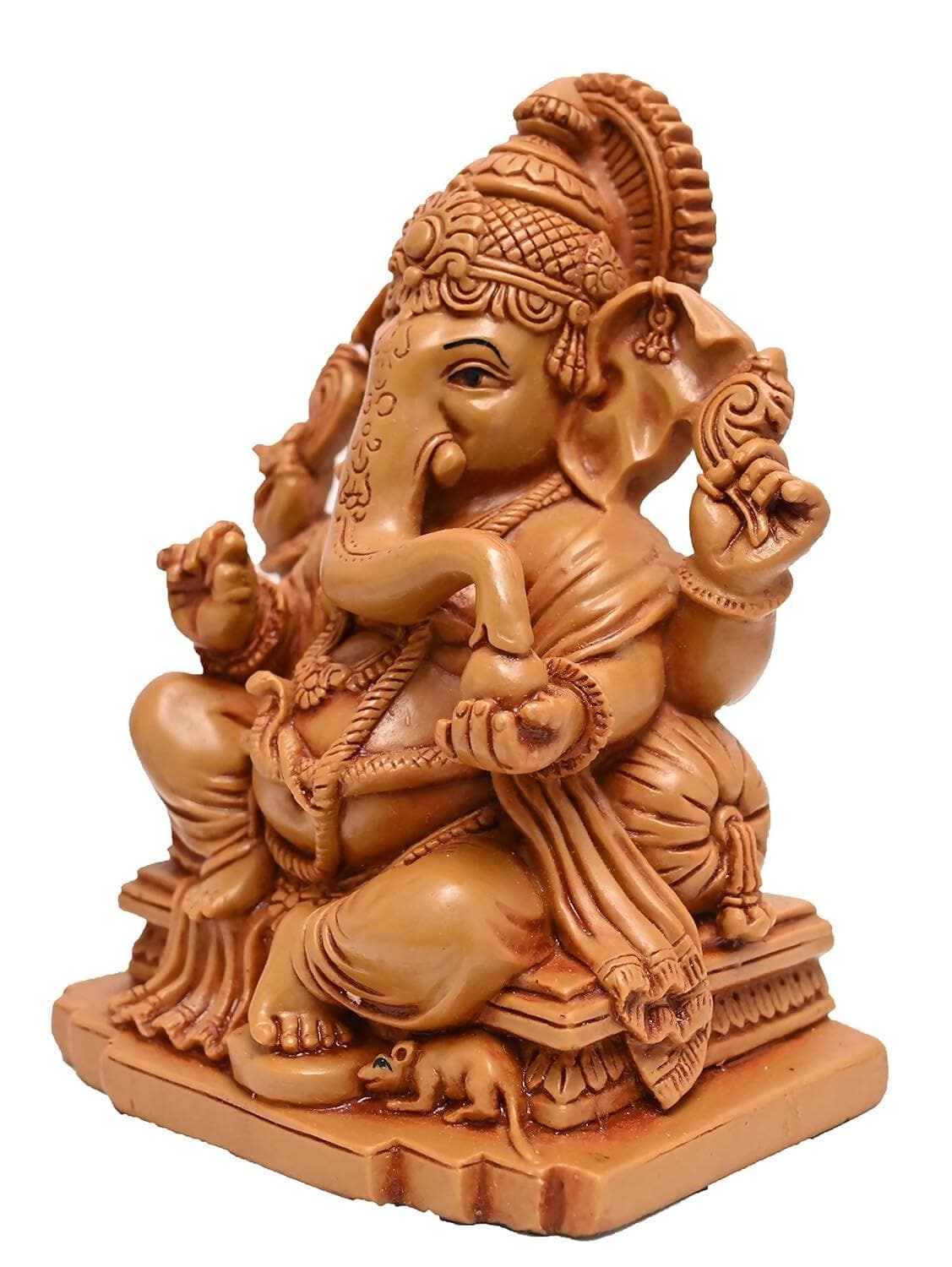 KariGhar Ganesh Ji/Ganpati Bappa 5.5 Inches Idol Perfect For Home/Puja Ghar/Decoration & Gifting - HalfPe